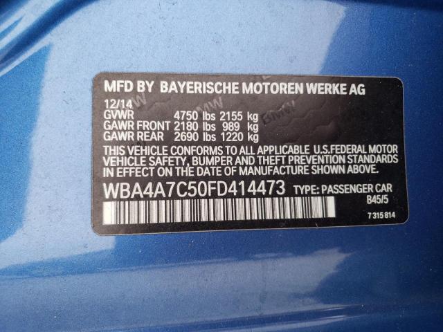 WBA4A7C50FD414473 | 2015 BMW 428 XI GRA