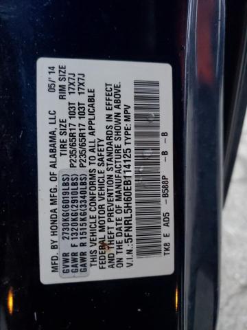 5FNRL5H60EB114125 | 2014 HONDA ODYSSEY EX