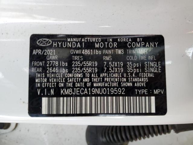 KM8JECA19NU019592 | 2022 HYUNDAI TUCSON LIM