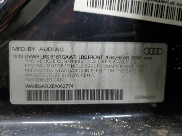 WAUBGAFLXEA062774 | 2014 AUDI S4 PREMIUM