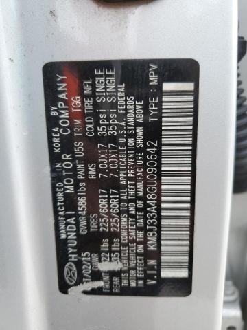 2016 HYUNDAI TUCSON LIM KM8J33A48GU090642