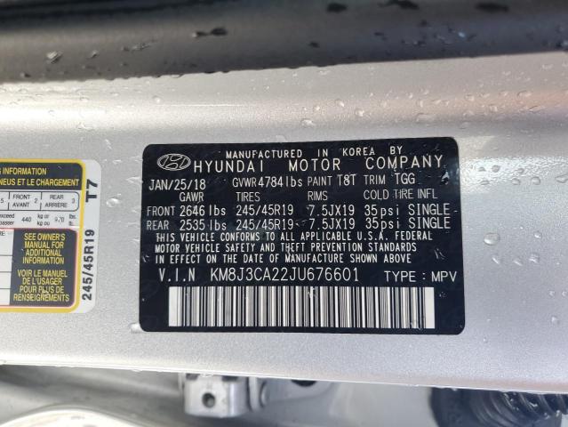 KM8J3CA22JU676601 | 2018 HYUNDAI TUCSON VAL