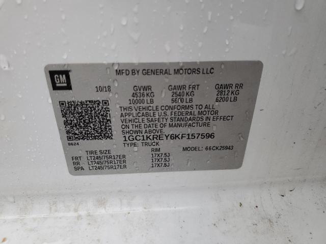 2019 CHEVROLET SILVERADO - 1GC1KREY6KF157596