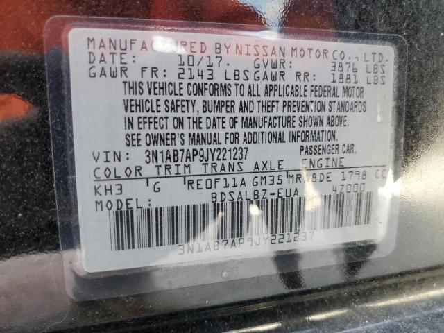 2018 NISSAN SENTRA S 3N1AB7AP9JY221237