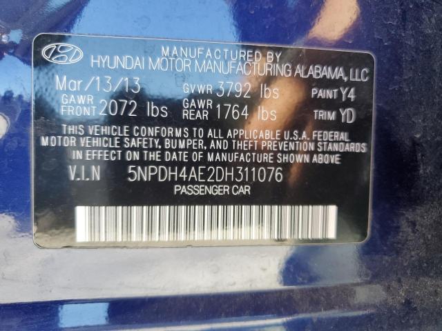 Image 13 of 2013 Hyundai Elantra salvage vehicle - Lot #37125744 at Copart