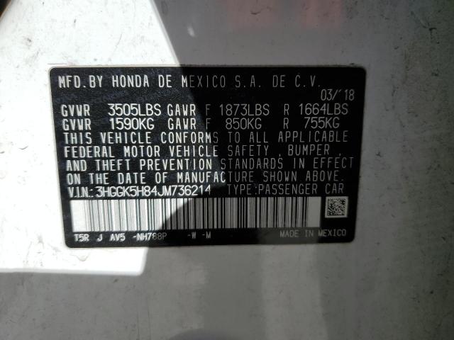 3HGGK5H84JM736214 | 2018 HONDA FIT EX