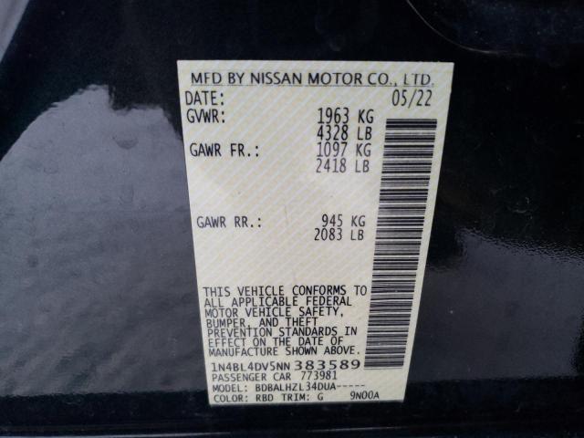 2022 NISSAN ALTIMA SV - 1N4BL4DV5NN383589