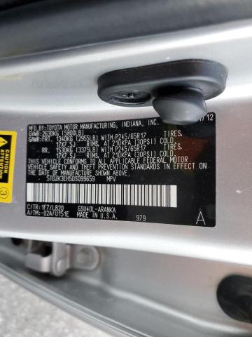 VIN 5TDZK3EH5DS099659 2013 Toyota Highlander, Base no.13