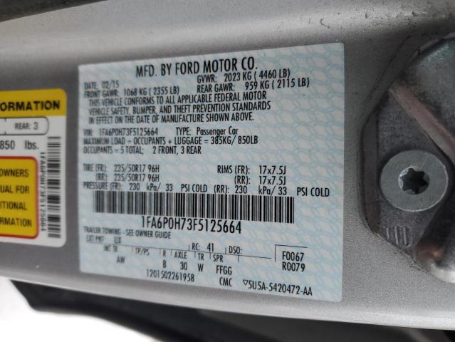 1FA6P0H73F5125664 | 2015 FORD FUSION SE