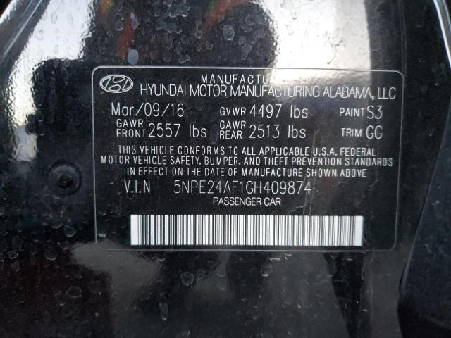 5NPE24AF1GH409874 | 2016 HYUNDAI SONATA SE