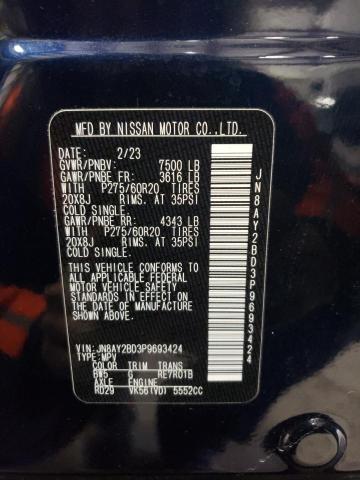 2023 NISSAN ARMADA SL JN8AY2BD3P9693424