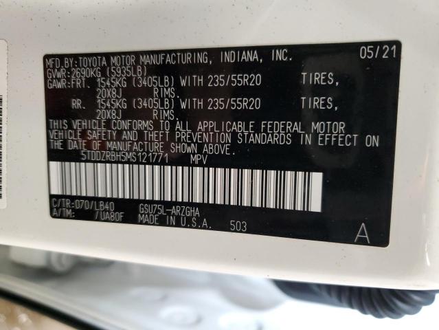 VIN 5TDDZRBH5MS121771 2021 Toyota Highlander, Limited no.13