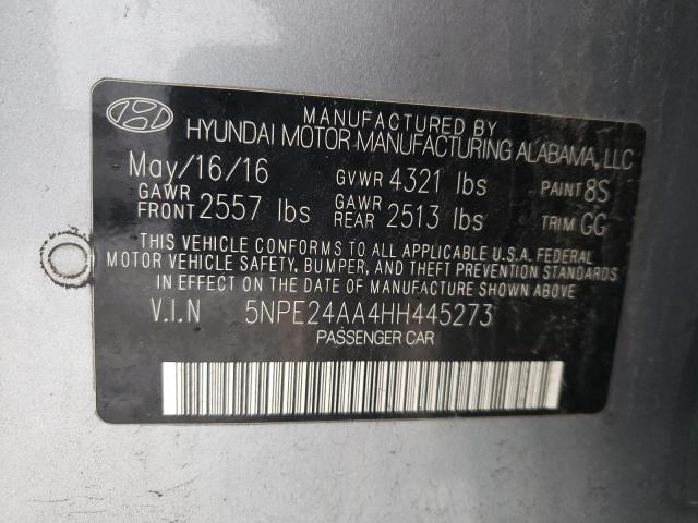 5NPE24AA4HH445273 | 2017 HYUNDAI SONATA ECO