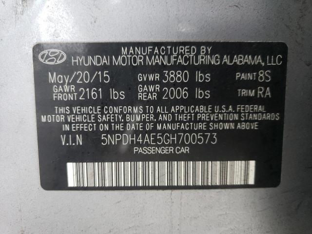 5NPDH4AE5GH700573 | 2016 HYUNDAI ELANTRA SE