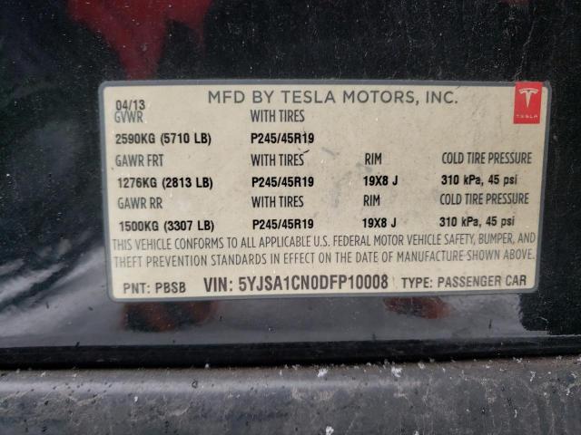 2013 TESLA MODEL S - 5YJSA1CN0DFP10008