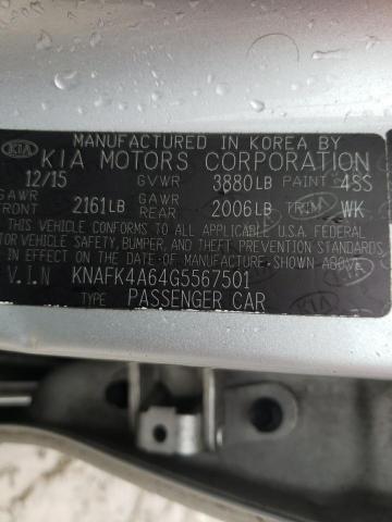 2016 Kia Forte Lx VIN: KNAFK4A64G5567501 Lot: 53555624