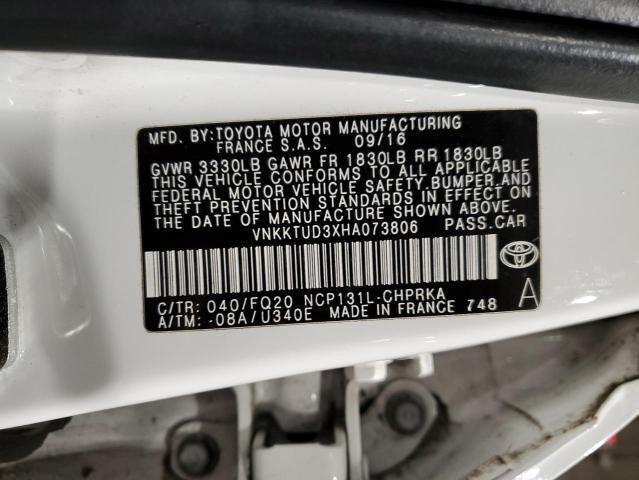 VNKKTUD3XHA073806 | 2017 Toyota yaris l