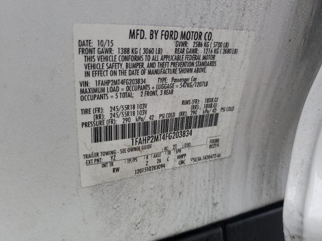 1FAHP2MT4FG203834 | 2015 FORD TAURUS POL