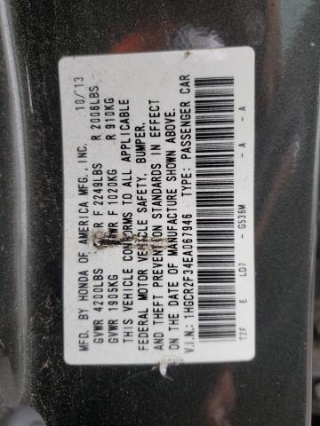 1HGCR2F34EA067946 | 2014 HONDA ACCORD LX