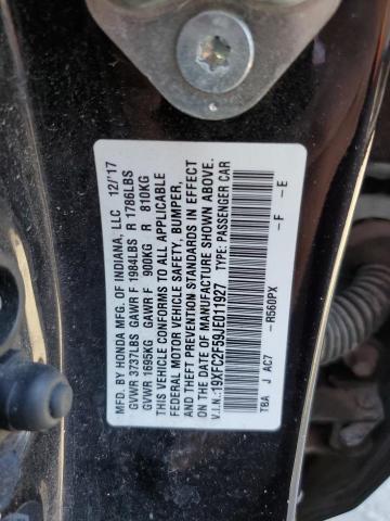 2018 HONDA CIVIC LX 19XFC2F59JE011927