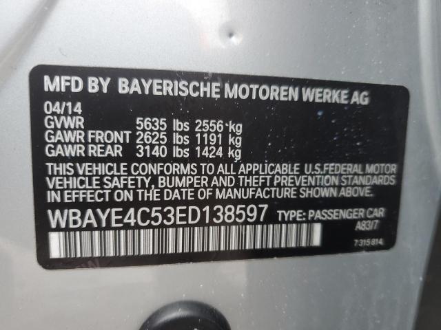 VIN WBAYE4C53ED138597 2014 BMW 7 Series, 740 LI no.12