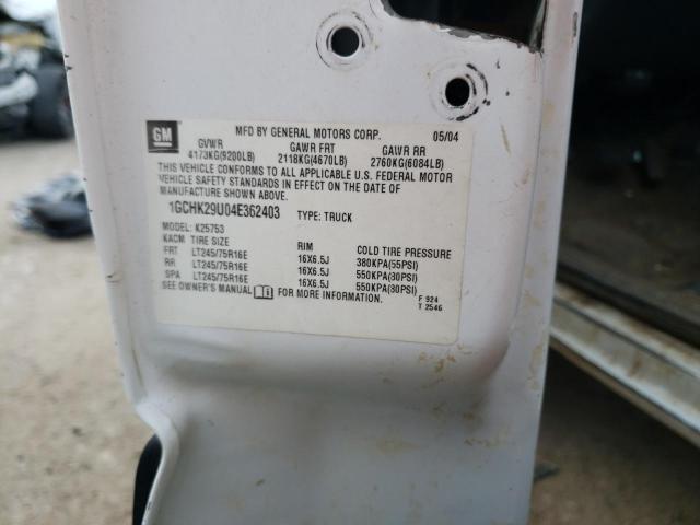 2004 Chevrolet Silverado K2500 Heavy Duty VIN: 1GCHK29U04E362403 Lot: 80283763