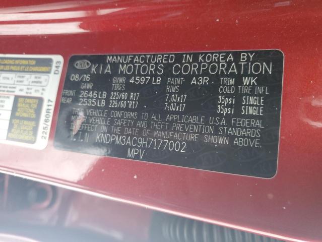 2017 KIA SPORTAGE L - KNDPM3AC9H7177002
