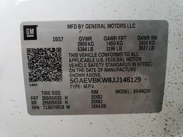 2018 BUICK ENCLAVE PR - 5GAEVBKW8JJ146129