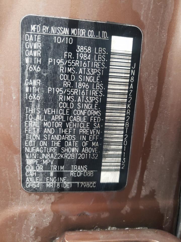 JN8AZ2KR2BT201132 2011 Nissan Cube Base