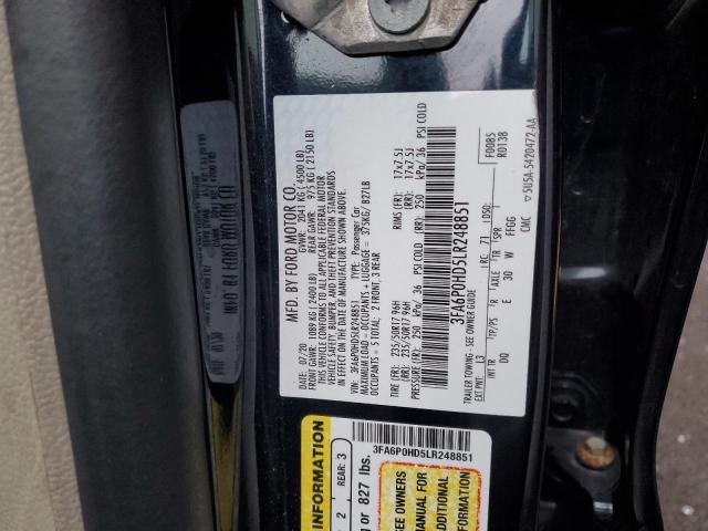 3FA6P0HD5LR248851 2020 FORD FUSION - Image 12