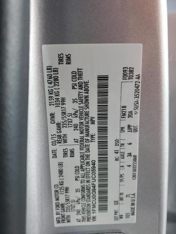 1FMCU0G94FUC05940 | 2015 FORD ESCAPE SE