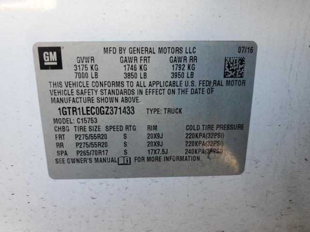 1GTR1LEC0GZ371433 | 2016 GMC SIERRA C15