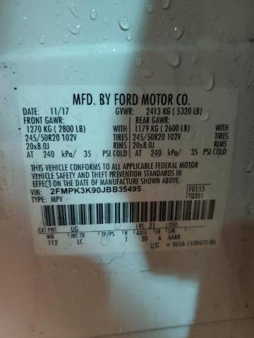 2FMPK3K90JBB35495 2018 FORD EDGE, photo no. 12