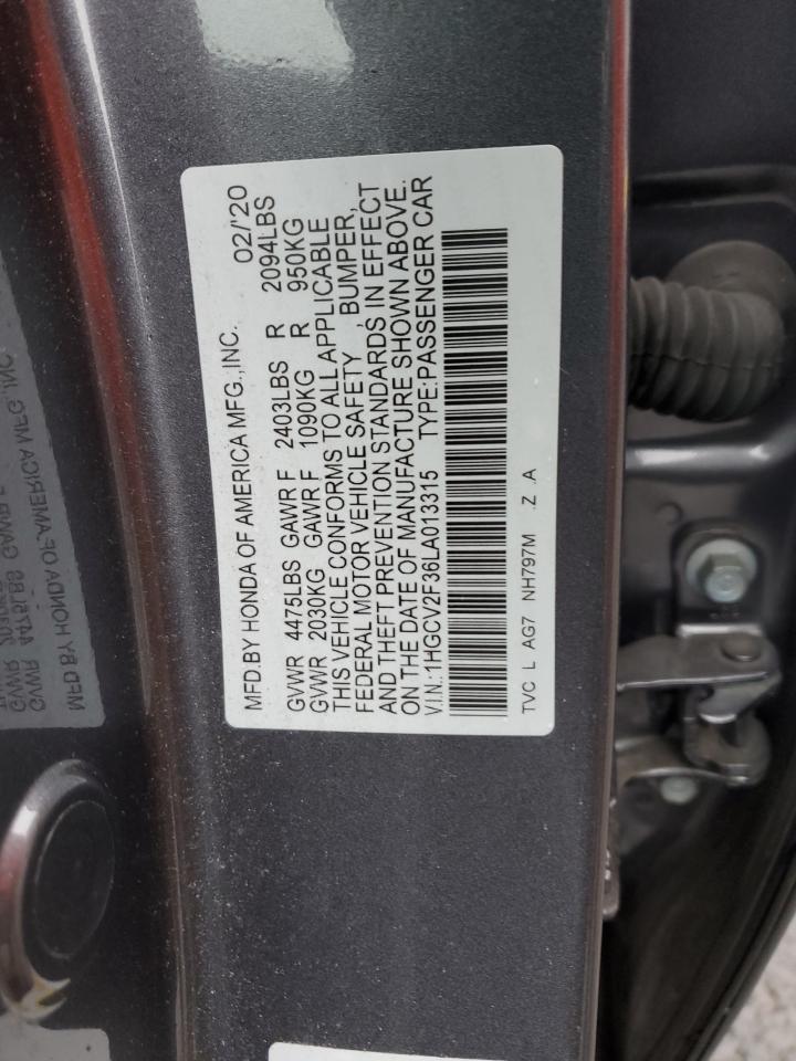 1HGCV2F36LA013315 2020 Honda Accord Sport