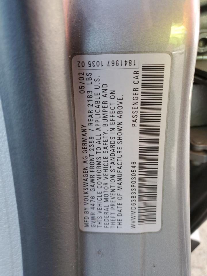 WVWMD63B33P030546 2003 Volkswagen Passat Gl