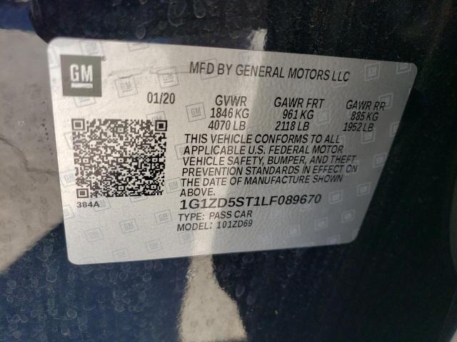 2020 CHEVROLET MALIBU LT - 1G1ZD5ST1LF089670