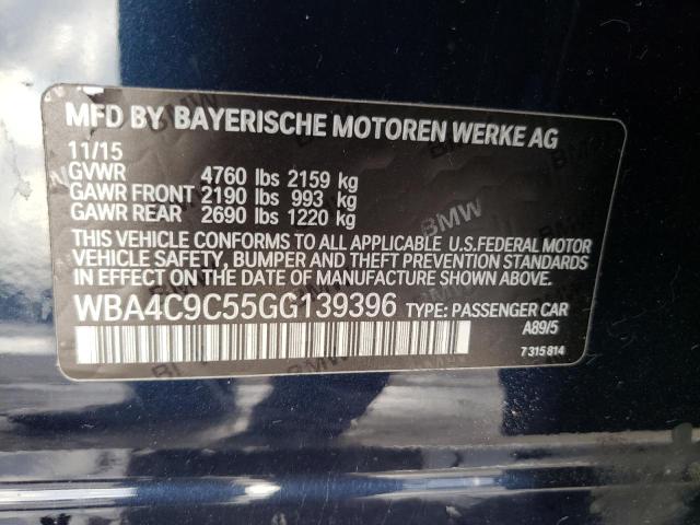 WBA4C9C55GG139396 | 2016 BMW 428 XI GRA