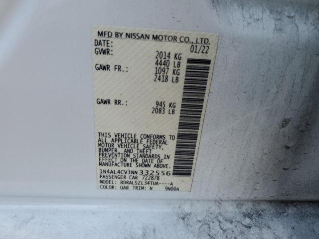 1N4AL4CV3NN332556 | 2022 Nissan altima sr