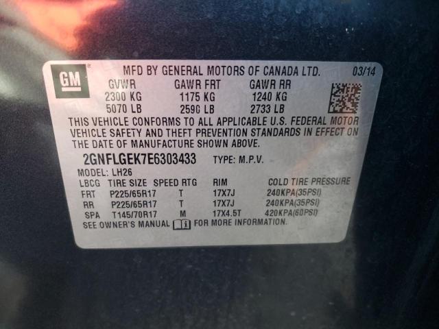 2GNFLGEK7E6303433 | 2014 CHEVROLET EQUINOX LT