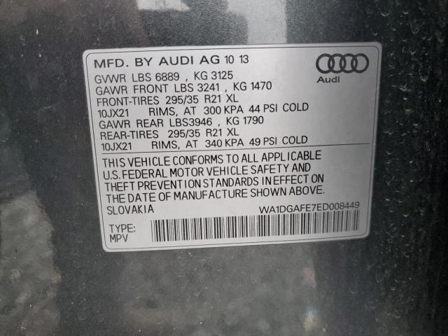 2014 Audi Q7 Prestige VIN: WA1DGAFE7ED008449 Lot: 39365324