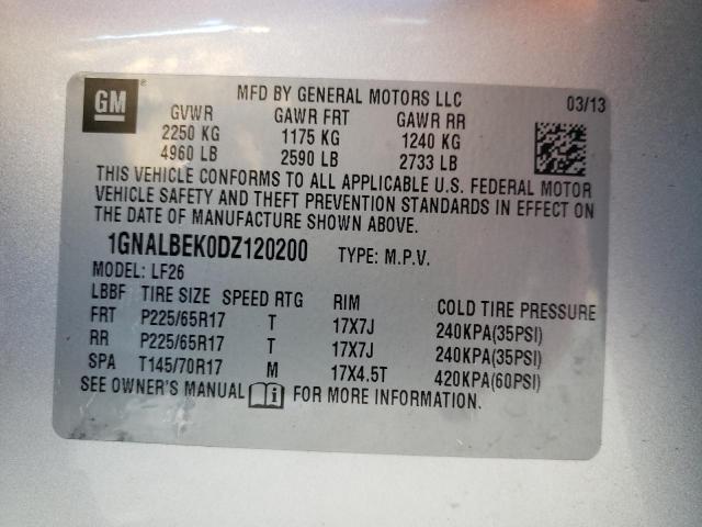 2013 Chevrolet Equinox Ls VIN: 1GNALBEK0DZ120200 Lot: 36799994