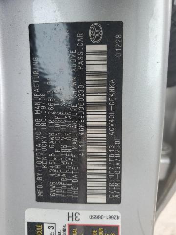 4T1BE46K89U360239 2009 Toyota Camry Base