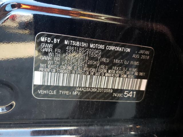 VIN JA4AD3A36KZ010589 2019 MITSUBISHI OUTLANDER no.13