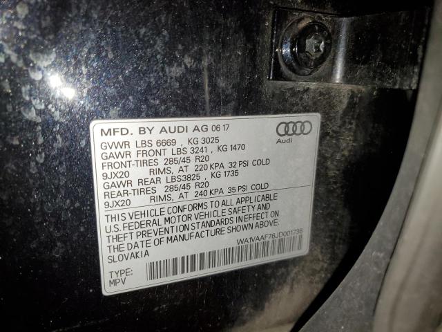 VIN WA1VAAF76JD001736 2018 Audi Q7, Prestige no.12