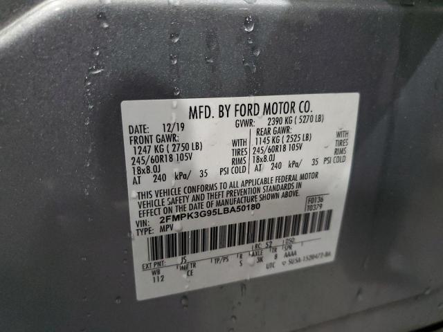 2FMPK3G95LBA50180 2020 FORD EDGE, photo no. 12