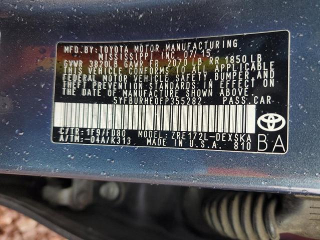 2015 TOYOTA COROLLA L - 5YFBURHE0FP355282