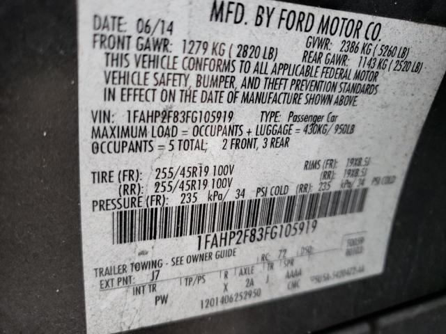 1FAHP2F83FG105919 | 2015 FORD TAURUS LIM