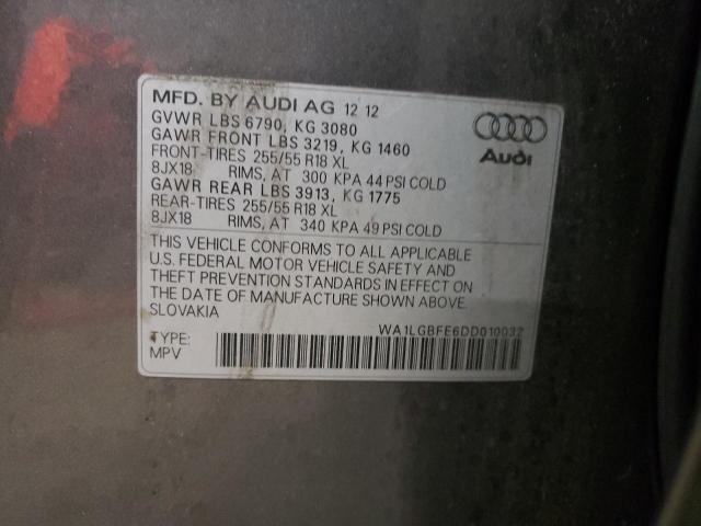 WA1LGBFE6DD010032 | 2013 Audi q7 premium plus