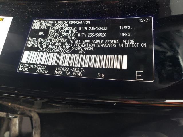 2022 LEXUS NX 350 JTJKGCEZ6N5000962