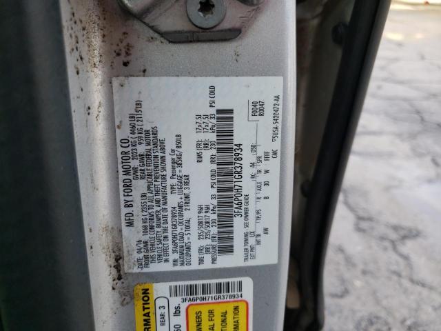 2016 FORD FUSION SE - 3FA6P0H71GR378934